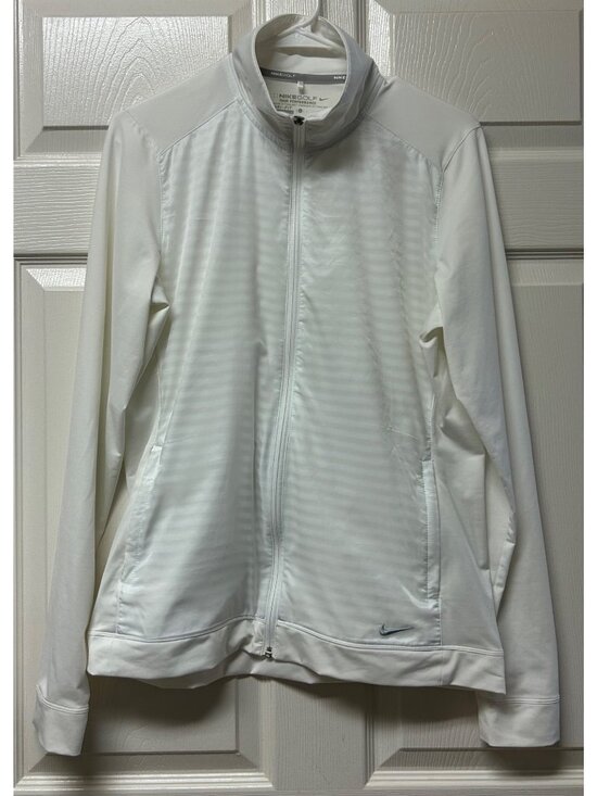 Nike Jackets & Blazers - Nike Women's Golf Tour Performance White Dri-Fit Full-Zip Jacket Sz L Activewear